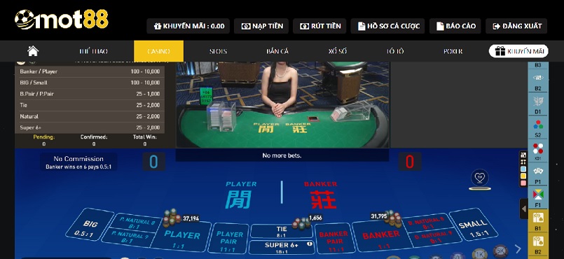 Casino live tại Mot88 bet